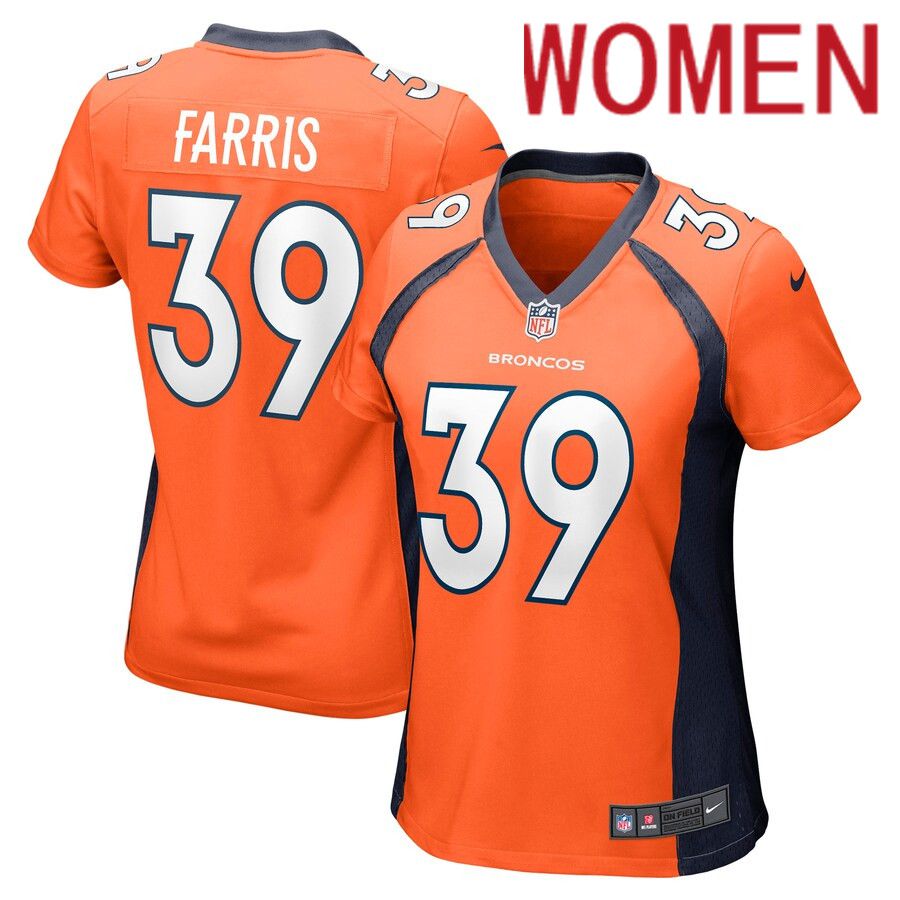 Women Denver Broncos #39 Rojesterman Farris Nike Orange Game NFL Jersey